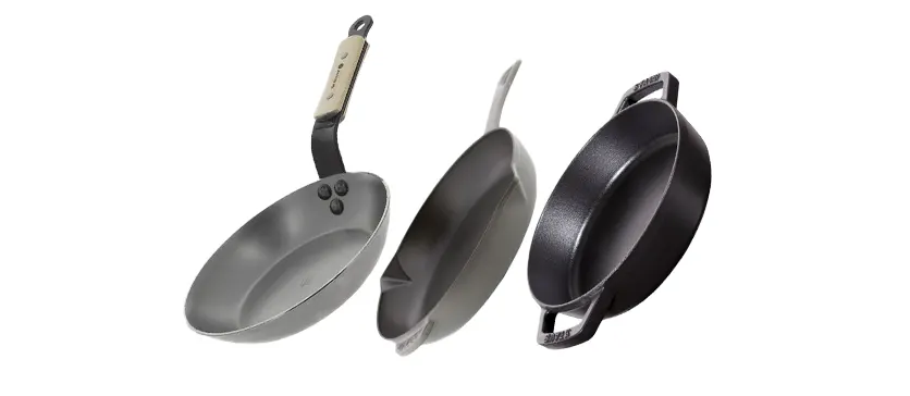 Curing cast iron frying pan