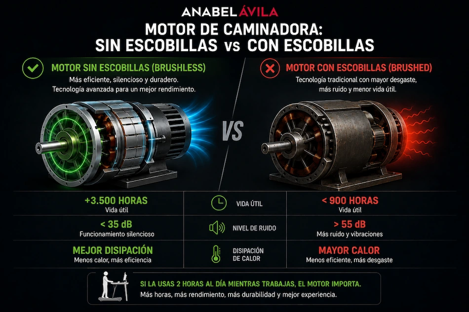 comparativa motor sin escobillas o con escobillas caminadora